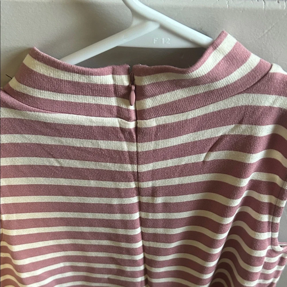 LOFT Outlet Striped Sleeveless Top - Pink and White, Women’s XS - Picture 4 of 5